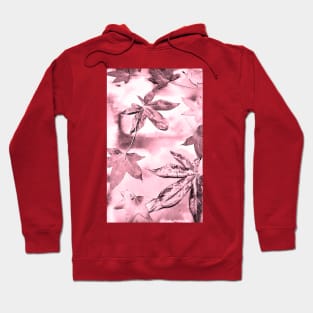 Pink Metallic Leaves Hoodie